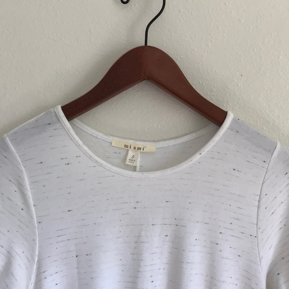 Miami White Flecked Relaxed Tee Shirt Dress - Picture 3 of 6